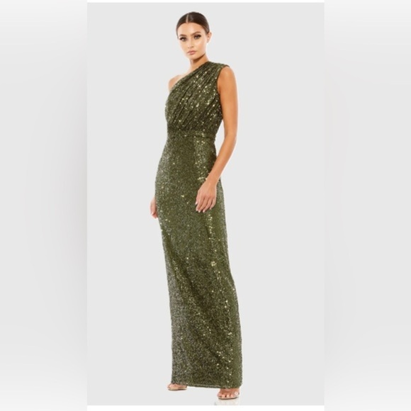 Mac Duggal Dresses & Skirts - NWT | Mac Duggal 26694 Olive Sequined Gown Size 6